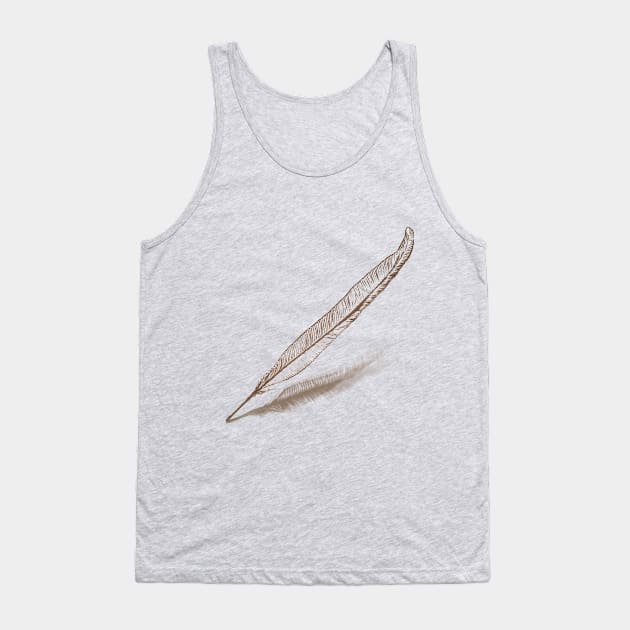 brown feather Tank Top by sandraahlen